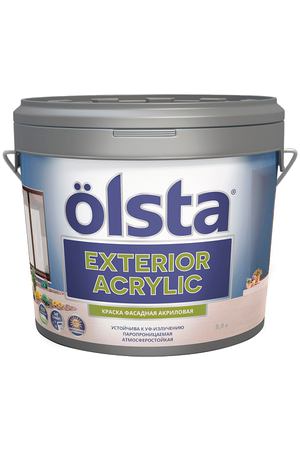 Краска Olsta Exterior Acrylic фасадная База А 9 л