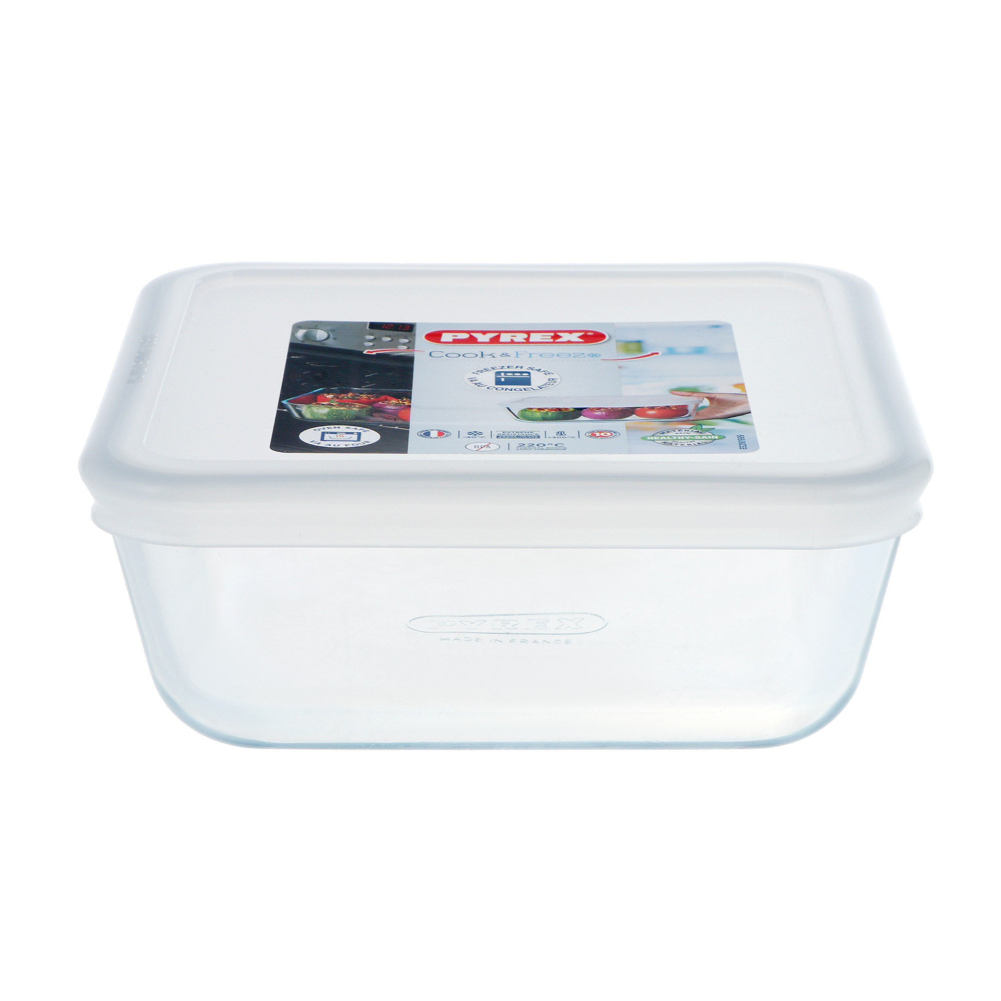 Где купить Лоток квадратный Pyrex 20 см с пластиковой крышкой Pyrex 