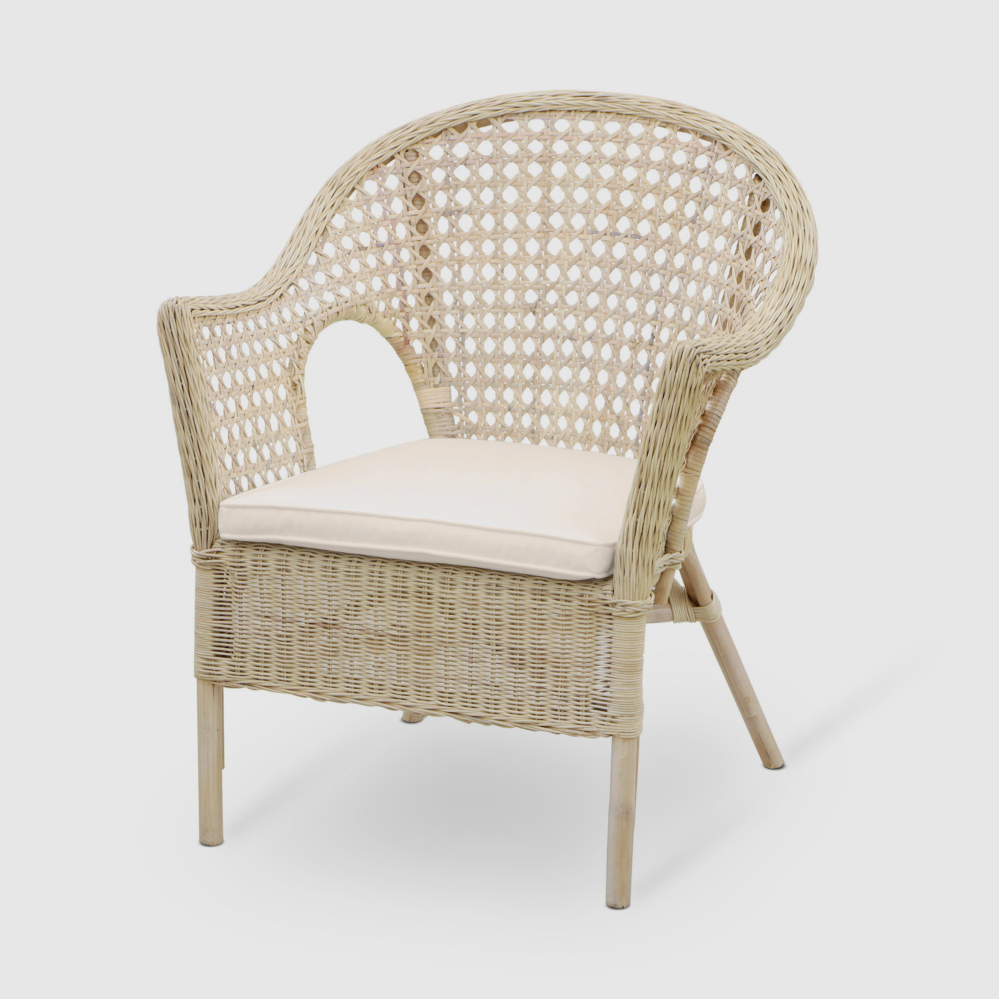 Где купить Кресло Rattan grand texas wash white бежевое без подушки Rattan grand 