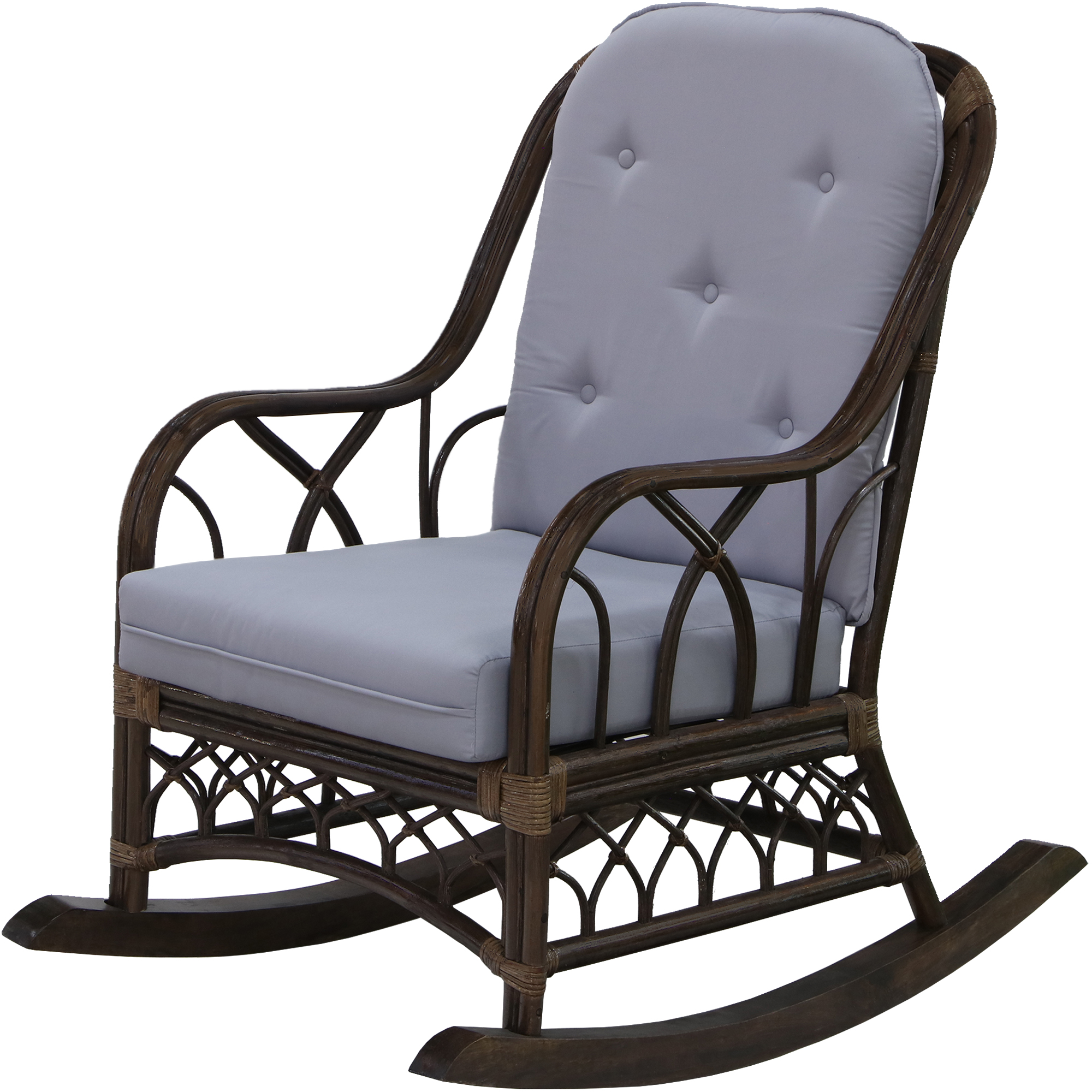Где купить Кресло-качалка Rattan grand Dark brown с подушками Rattan grand 