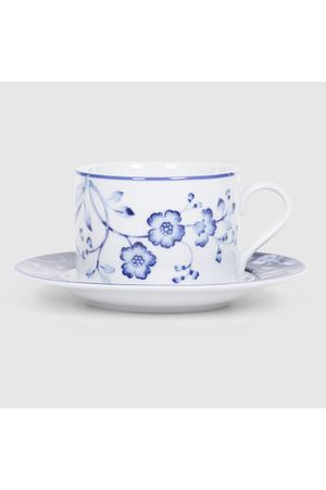 Чайная пара Porcelana Bogucice Evia Blue 0,22 л 15 см