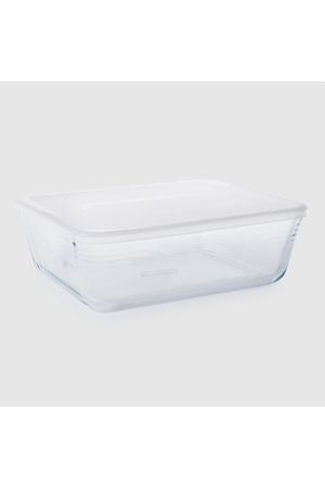 Лоток Pyrex прямоугольный с пластиковой крышкой стекло 4,0 л