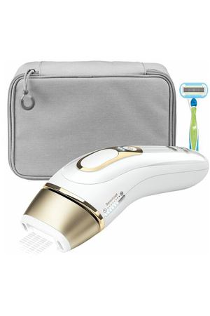 Фотоэпилятор Braun PL5014 Silk-expert IPL Pro 5 + бритва Gillette Venus Embrace, белый/золото