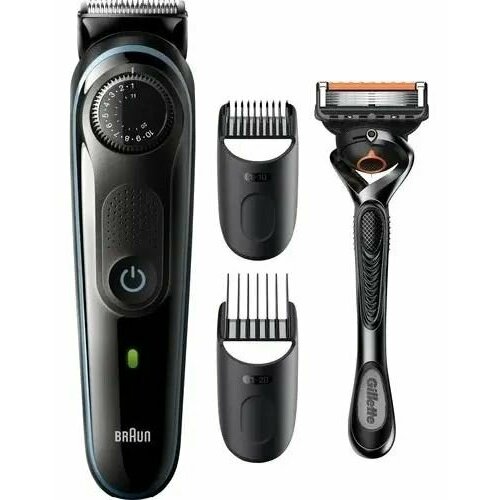 Где купить Триммер Braun BT5341 Black 2 насадки + Бритва Gillette, черный тип 5542 Braun 