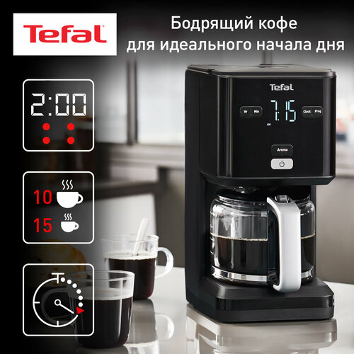 Где купить Кофемашина  Tefal Smart&Light CM600810, черный/металлик Tefal 