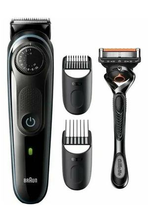 Триммер Braun BT5341 Black 2 насадки + Бритва Gillette, черный тип 5542