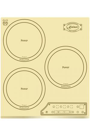 Индукционная варочная панель Kaiser KCT 4795 FI ElfAD, цвет панели слоновая кость, цвет рамки бежевый