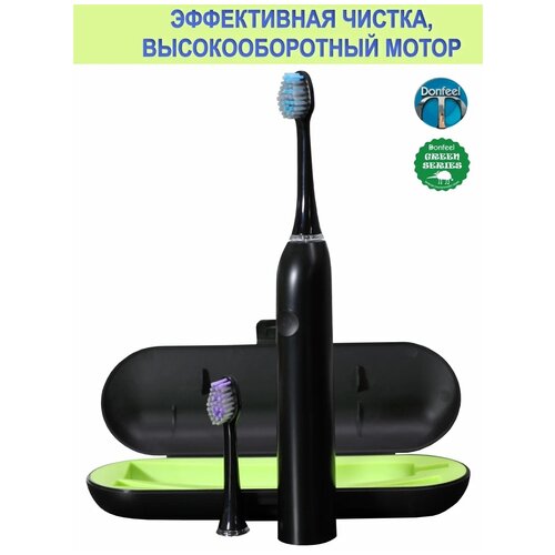 Где купить Звуковая зубная щетка Donfeel HSD-016, черный Donfeel 