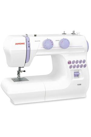 Швейная машина Janome 1008, белый/фиолетовый