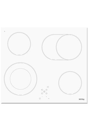 Электрическая варочная панель Korting HK 62051, с рамкой, цвет панели белый, цвет рамки белый