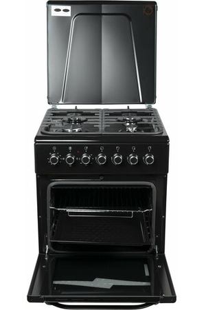 Газовая плита, il Monte FO-GE6011 Black, 60 см, с электрической духовкой 64 л, 3 режима,