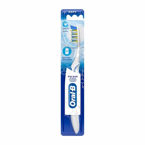 Где купить Зубная щетка с батарейным питанием Oral-b Pulsar 3D White Soft, белый, 1шт. Oral-B 