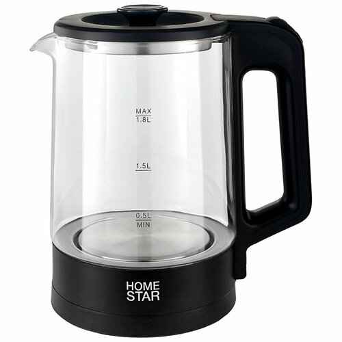 Где купить Чайник Homestar HS-1008 (1,8л), стекло, черный Homestar 