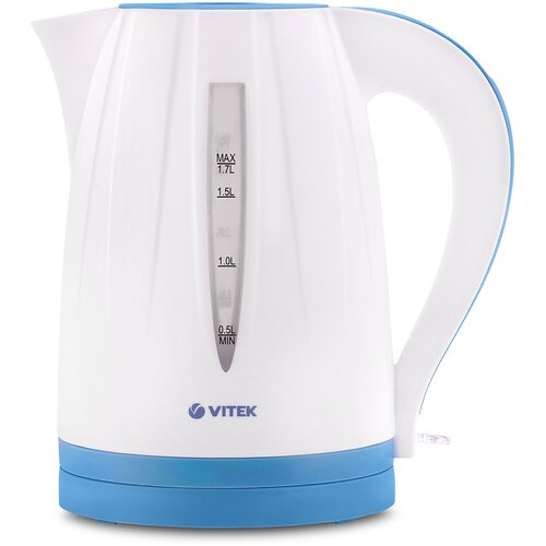 Где купить Чайник VITEK VT-7031 Global, белый/голубой Vitek 