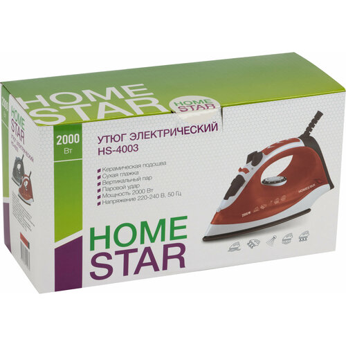 Где купить Утюг HOMESTAR HS-4003, коралл Homestar 