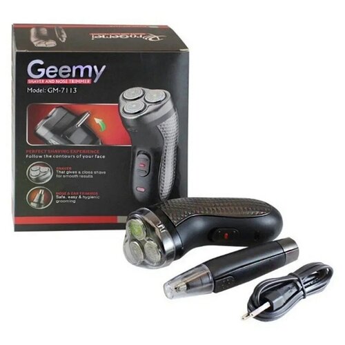 Где купить Электробритва Geemy GM-7113 RU, черный Geemy 