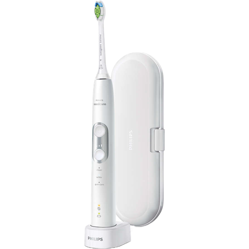 Где купить звуковая зубная щетка Philips Sonicare ProtectiveClean 6100 HX6877/28, белый/серебристый Philips 