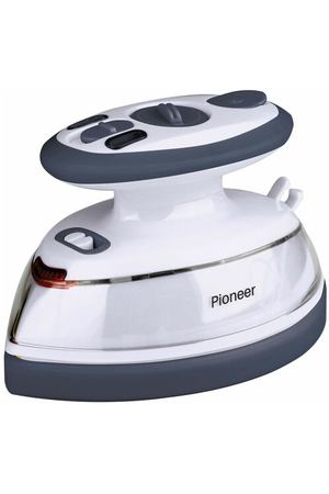 Утюг дорожный компактный Pioneer SI1005 паровой с антипригарной подошвой и защитной силиконовой подставкой, 499 Вт