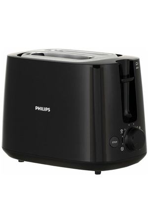 Тостер PHILIPS HD2581/ 90, 830 Вт, 2 тоста, 8 режимов, подогрев, разморозка, пластик, черный