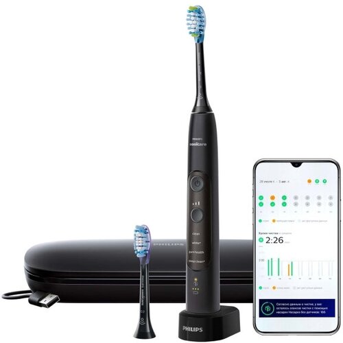 Где купить звуковая зубная щетка Philips Sonicare ExpertClean 7500 HX9631/16, черный Philips 