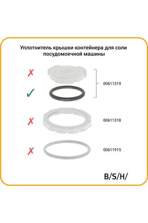 Уплотнитель крышки контейнера соли для посудомоечных машин и кухонных машин Bosch