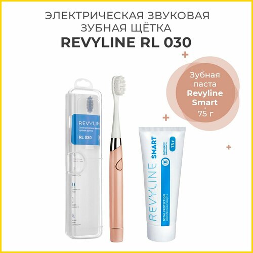 Где купить Электрическая звуковая зубная щётка Revyline RL 030 бежевая + Зубная паста Revyline Smart, 75 г. Revyline 