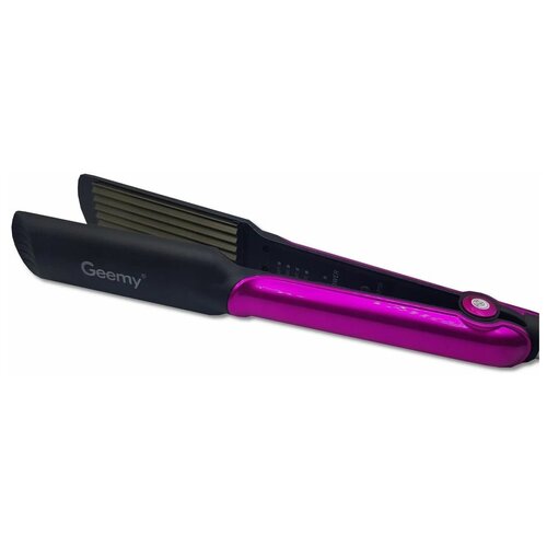 Где купить Щипцы-Гофре Professional Hair Straightener GM-2819W /4 режима/Турмалиново-керамическое покрытие/45ВТ/Быстрый нагрев/Индикатор питания/Черно-розовые Geemy 