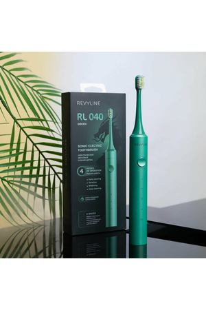 Звуковая электрическая зубная щетка Revyline RL 040, Green Dragon зелёная, special color edition