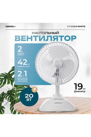 Настольный вентилятор CENTEK CT-5003, белый