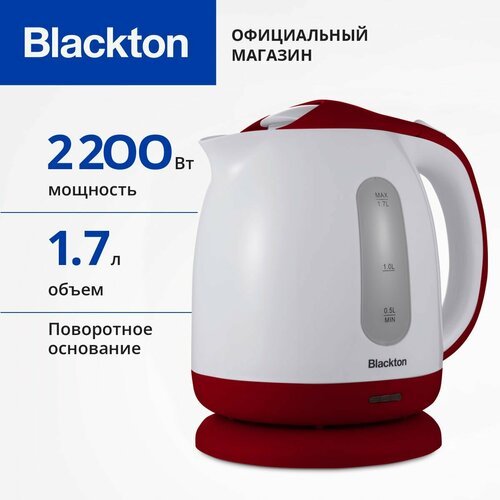 Где купить Чайник электрический Blackton Bt KT1701P Бело-красный / 1.7 л 2200 Вт Blackton 