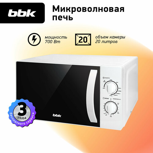 Где купить Микроволновая печь BBK 20MWG-738M/W, белый BBK 