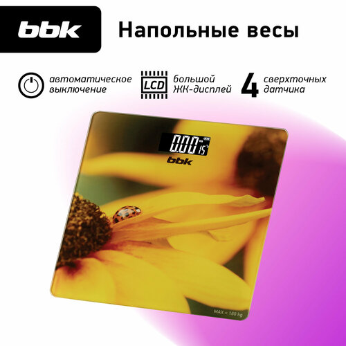 Где купить Весы электронные BBK BCS3005GE желтый, желтый BBK 