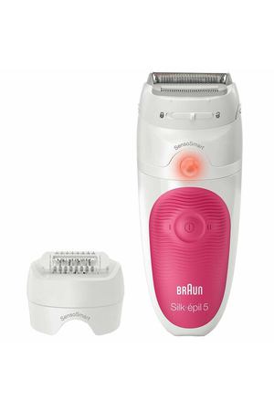 Эпилятор Braun S5 SES 5-600 белый/розовый 3 насадки тип 5391