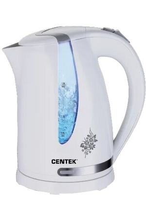 Чайник CENTEK CT-0040, белый с рисунком