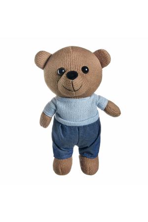 Игрушка мягкая Abtoys Knitted Мишка мальчик вязаный в джинсах и свитере 25 см