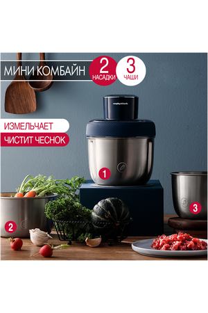 Компактный мини комбайн с повышенным сроком службы Morphy Richards, металл