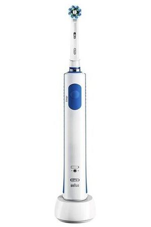 Oral-B PRO 600 Cross Action, белый/синий