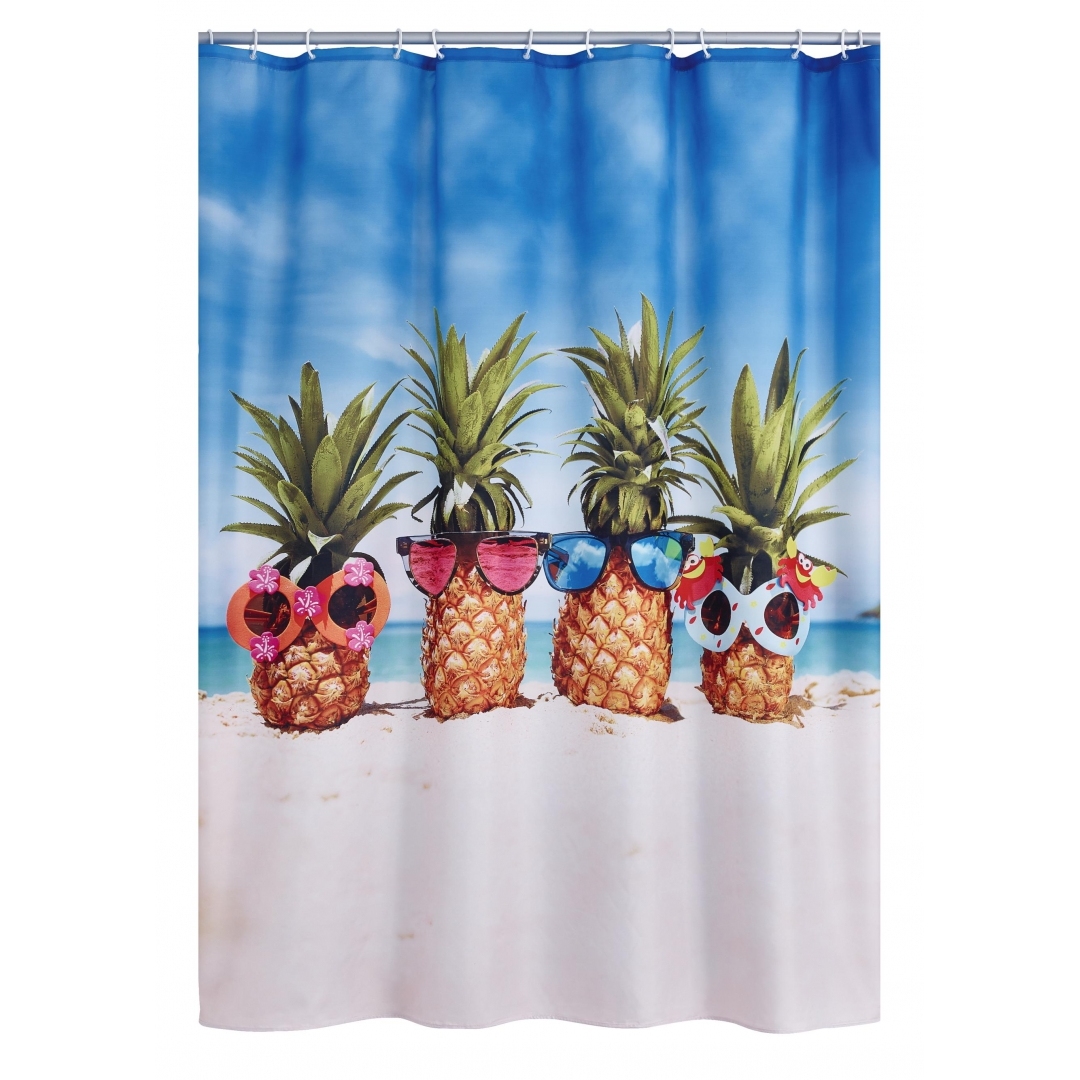 Где купить Штора для ванной Ridder Crazy Fruits разноцветная 200х180 см Ridder 