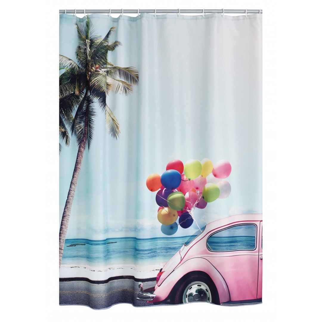Где купить Штора для ванной Ridder Palms and Balloons разноцветная 200х180 см Ridder 