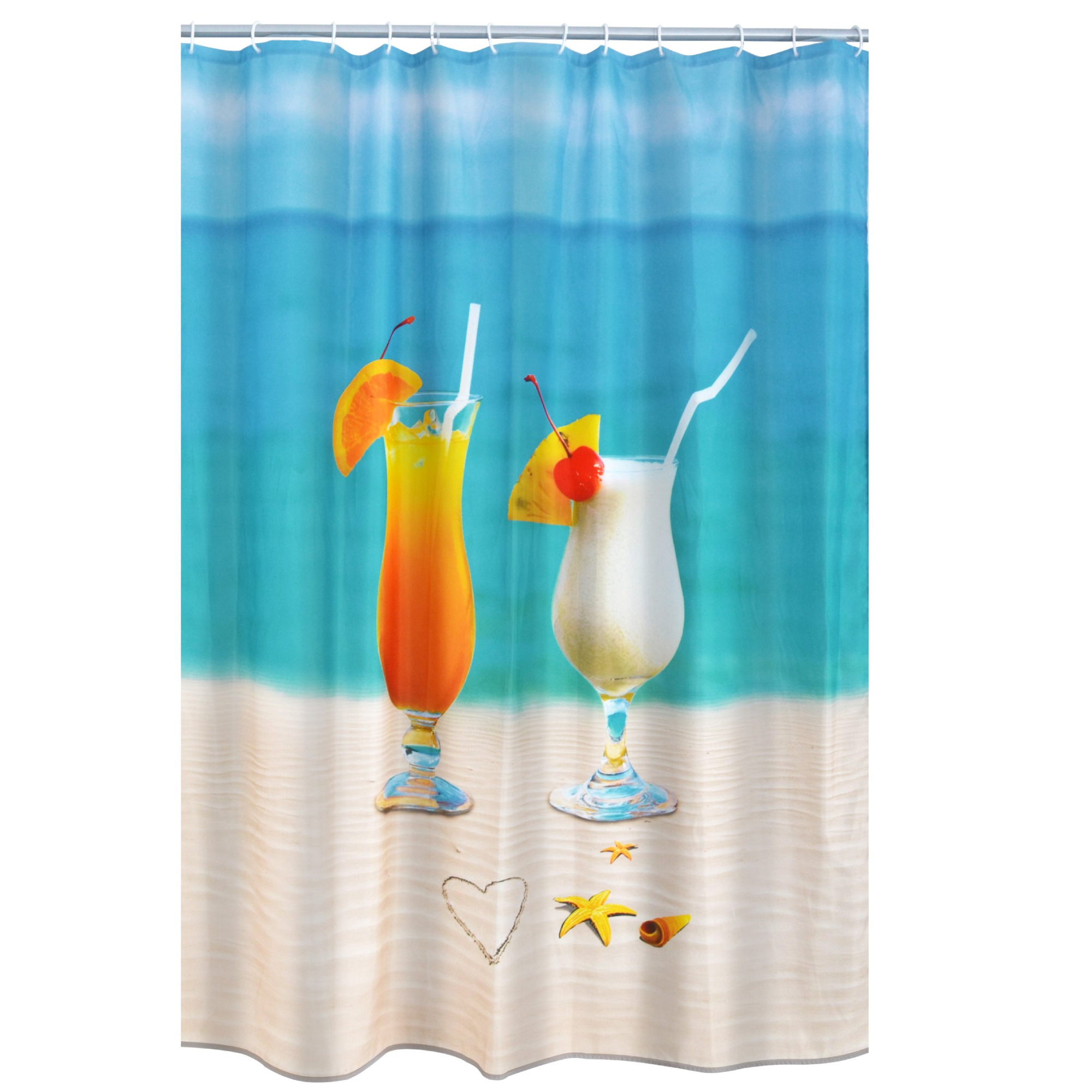 Где купить Штора для ванной Ridder Sex on the beach цветной 180x200 см Ridder 
