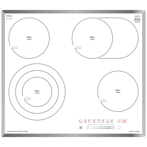 Где купить Электрическая варочная панель Kaiser KCT 6715 FW, цвет панели белый, цвет рамки серебристый Kaiser 