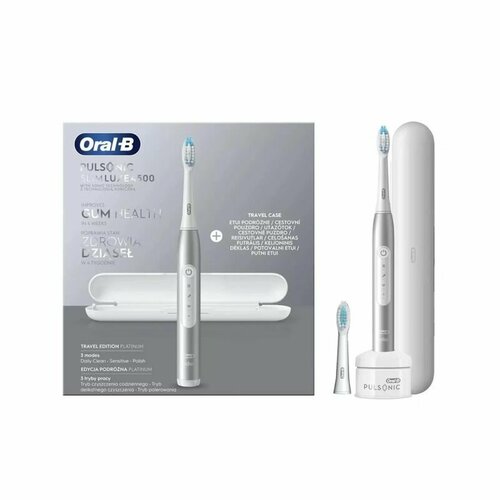 Где купить Электрическая зубная щетка ORAL-B PULSONIC SLIM LUXE 4500 PLATINUM, белый Oral-B 