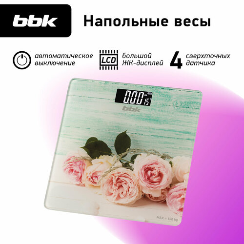 Где купить Весы электронные BBK BCS3003G розы, розовый BBK 