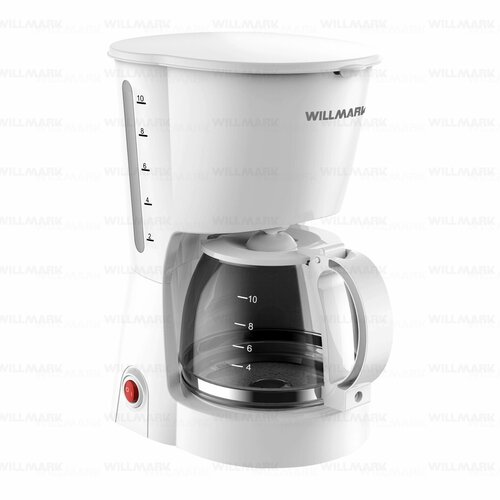 Где купить Кофеварка капельная WILLMARK WCM-1350D (900 Вт, противокап. сист, нейл. фильтр. стекл. кувш.1,2л.) Willmark 