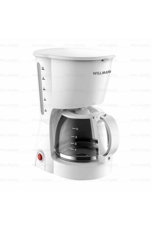 Кофеварка капельная WILLMARK WCM-1350D (900 Вт, противокап. сист, нейл. фильтр. стекл. кувш.1,2л.)