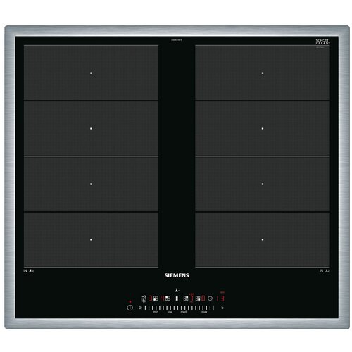 Где купить Индукционная варочная панель Siemens EX645FXC1E, с рамкой, цвет панели черный, цвет рамки серебристый Siemens 