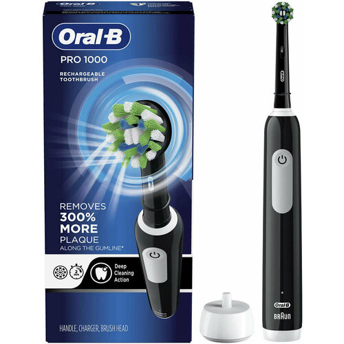 Где купить Зубная щетка электрическая Oral-B CrossAction PRO-1000 черный Oral-B 