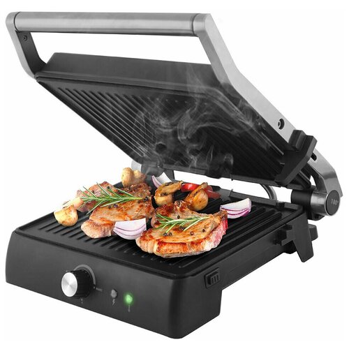 Где купить Гриль электрический Endever Grillmaster-225 / 2300 Вт / до 230 градусов / открывается на 180 градусов / электрогриль с антипригарным покрытием Endever 