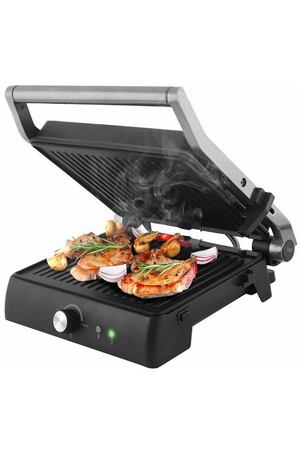 Гриль электрический Endever Grillmaster-225 / 2300 Вт / до 230 градусов / открывается на 180 градусов / электрогриль с антипригарным покрытием