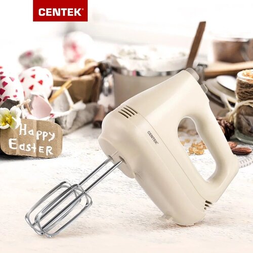 Где купить Миксер кухонный CENTEK CT-1125 Beige - 400Вт, кол-во скоростей 5 Centek 